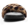 FITORY Girls Sandals Toddler, Faux Fur Slides with Elastic Back Strap Flats Shoes for Kids