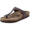 imageFITORY Mens Cork Thong Slides Sandal with Adjustable Buckle Straps Size 7135