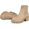 imageFITORY Womens Chelsea Boots Elastic Ankle Booties with Chunky Mid Heel and Lug Sole Comfy Trendy Slip on Shoes for Fall and Winter Size 611