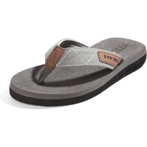 FITORY Men’s Flip-Flops, Thongs Sandals Comfort Slippers for Beach