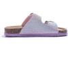 FITORY Boys Girls Glitter Slide Sandals, Cork Slipper with Adjustable Straps for Little Kid/Big Kid(Magic Pink)
