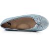 FITORY Girls Dress Shoes, Glitter Mary Jane Ballet Flats Slip on with Bow for Little Kid Blue Size 13.5-1