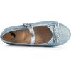 FITORY Girls Dress Shoes, Glitter Mary Jane Ballet Flats with Buckle Strap Bow for Toddler Blue Size 9-10
