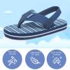 FITORY Kids Flip Flops Boys Sandals Slides with Back Strap for Beach Navy Blue Size 13-1