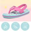 FITORY Kids Flip Flops Girls Sandals Slides with Back Strap for Beach Pink Aqua Green Size 13-1