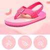 FITORY Kids Flip Flops Girls Sandals Slides with Back Strap for Beach Pink Size 13-1