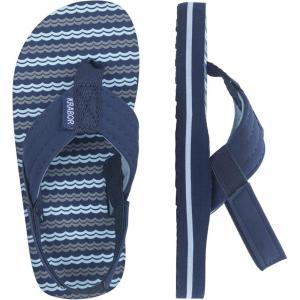 FITORY Kids Flip Flops Boys Sandals Slides with Back Strap for Beach Navy Blue Size 13-1