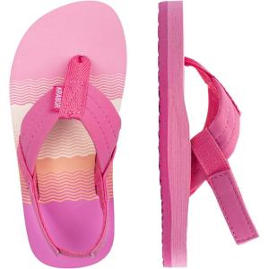 FITORY Kids Flip Flops Girls Sandals Slides with Back Strap for Beach Pink Size 13-1