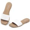 imageFITORY Womens Slide Sandals Fashion Square Open Toe with Cushioned Footbed Slippers for Beach Size