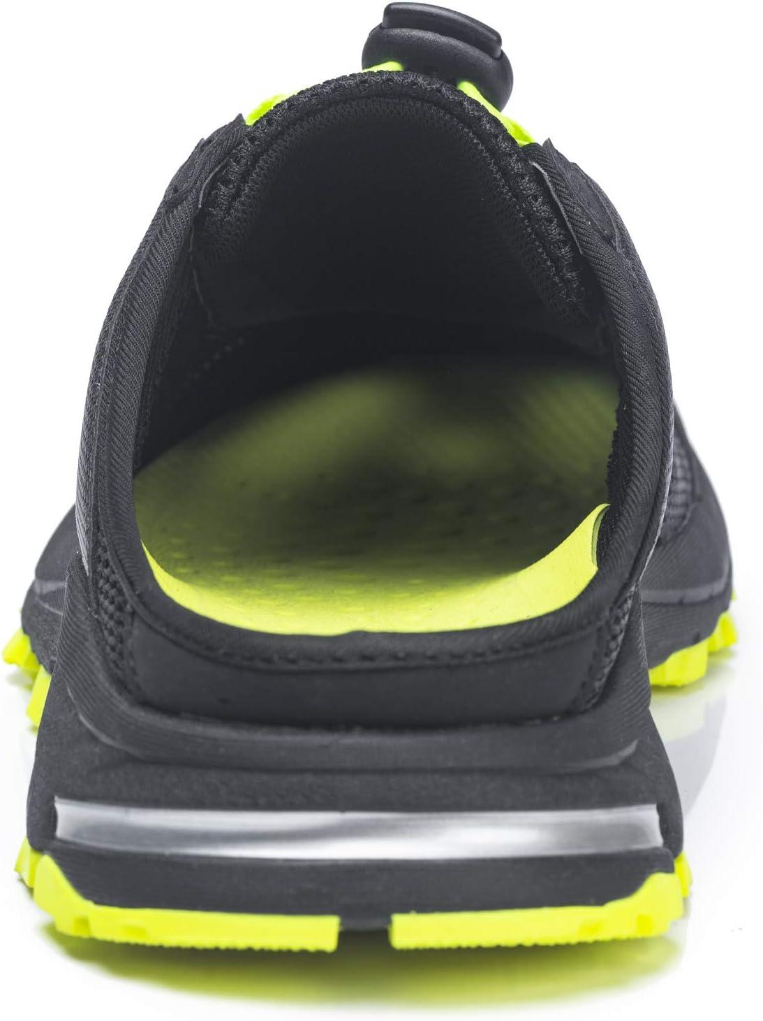 imageFITORY Mens Womens Slip on Sneakers Sandals Garden Clogs Casual Slipper Indoor Outdoor Slides Unisex GreenBlack