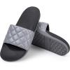 imageFITORY Women Slides Casual Open Toe Slippers Slip On Sandals for Indoor Outdoor Gray Size 8